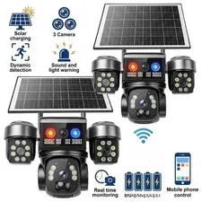 Solar Battery Powered Home Security Camera System Wireless WiFi CCTV Outdoor 