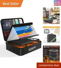 Document Organizer with 5200℉ Heat Insulated,15.0"x11.0"x4.3" Water Resistant...