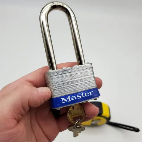 Master Lock Padlock No 5. 2-3/4" L x 0.35" D USA Made Vintage NOS