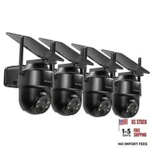 Security Cameras Wireless Outdoor for Frontyard, R1 4Pack Black | 2.4Ghz-4P-B