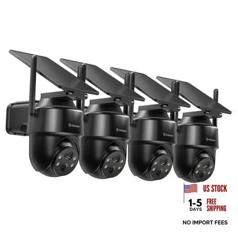 Security Cameras Wireless Outdoor for Frontyard, R1 4Pack Black | 2.4Ghz-4P-B