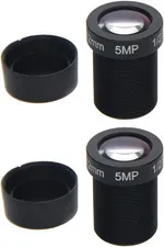 2Pcs 12Mm CCTV Camera Lens 5MP F2.0 Pixels Security Wifi Camera Lens 1/2.5Inch W