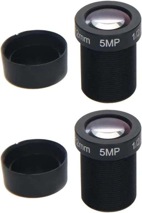 2Pcs 12Mm CCTV Camera Lens 5MP F2.0 Pixels Security Wifi Camera Lens 1/2.5Inch W