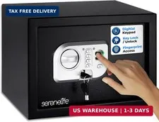 Serenelife Heavy Duty Fireproof Electronic Fingerprint Safe Box | Electronic Loc