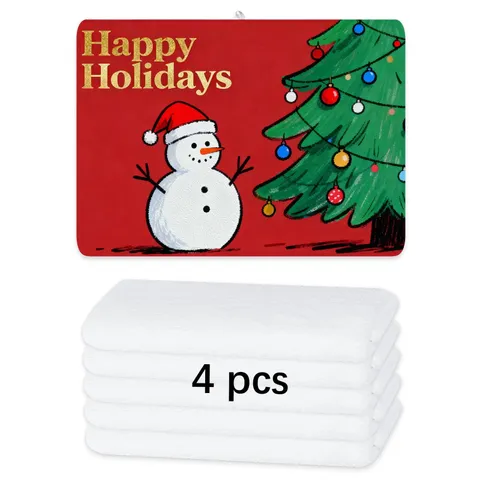 4 Pcs Sublimation Towels Blank,16 x 24 Inch Sublimation Hand Towels,DIY Micro...