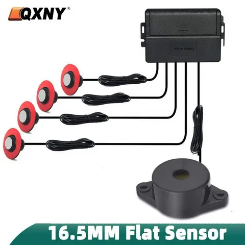 Flush Mount 4 Probe Reverse Parking Sensor Adjustable Depth Bumper Backup Radar