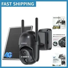 Wireless 4G LTE Solar Security Camera with 360° View & Unlimited Data Plan