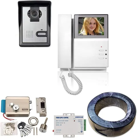 Video Door Phone System, 4.3 Inches Clear LCD Monitor, and Electric Electronic D
