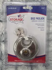 Chateau All Weather Disc Padlock Stainless Steel Heavy Duty 2-3/4” Sealed