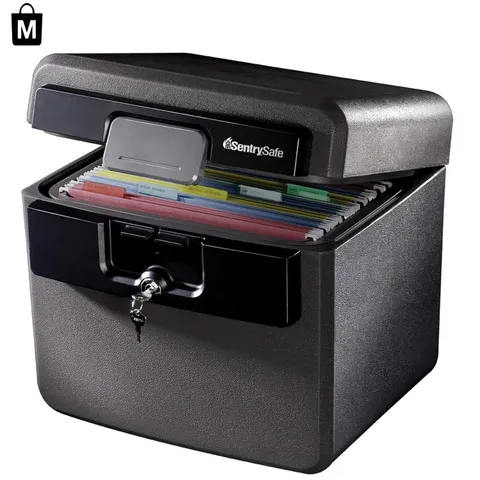 HD4100 Fireproof Waterproof Safe - Key Lock File Box for Important Documents