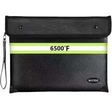 6500°F Fireproof Document Bag, Upgraded Fireproof/Waterproof Money Bag with Z...