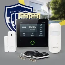 HOMSECUR Wireless WIFI 4G 2G LCD Home Alarm System Touch Screen