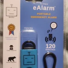 BASU eAlarm 120 dB Panic Alarm Keyring, Blue, Battery Powered (BASU SmartPin)