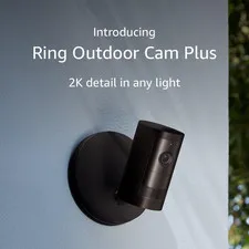 Outdoor Cam Plus, Wired —Wide-Angle 2K Video with  Vision, Low-Light Sight for F