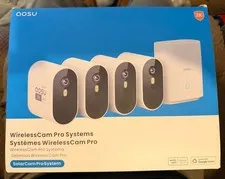 AOSU C6P2AH11 4 Piece Kit Security Cameras Wireless Outdoor Home System Open Box