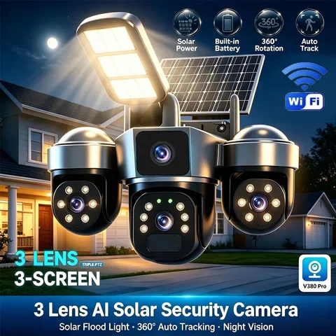 Outdoor Wireless Solar Camera PIR Sensor WiFi Night Vision Surveillance Cam LOT