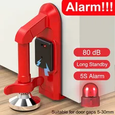 Door Stop Alarm – Portable Security Wedge with Loud Anti-Theft Siren
