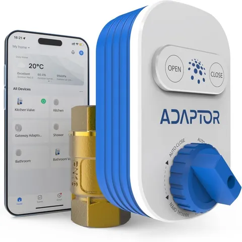 Zigbee 3.0 Smart Automatic Water Shut Off Valve 3/4 Inch, Leak Detection Sensor