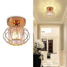 Gold Modern Semi Flush Mount Ceiling Light D7.1''-Ceiling gold, 2-Gold