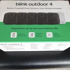 NEW BLINK Outdoor 4 (4th Gen) 5-Camera Security System w/ Sync Module Core