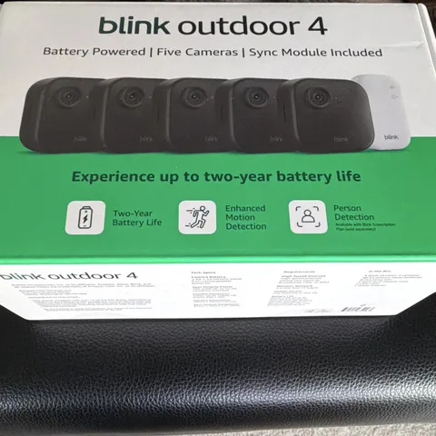 NEW BLINK Outdoor 4 (4th Gen) 5-Camera Security System w/ Sync Module Core