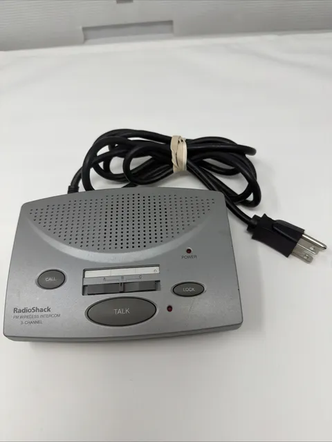 Radio Shack FM Wireless Intercom 3-Channel System 43-3105A Retro, Tested (A6)
