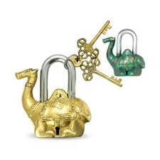 Antique Brass Big Camel Padlock Handcrafted Vintage Decorative Solid Brass