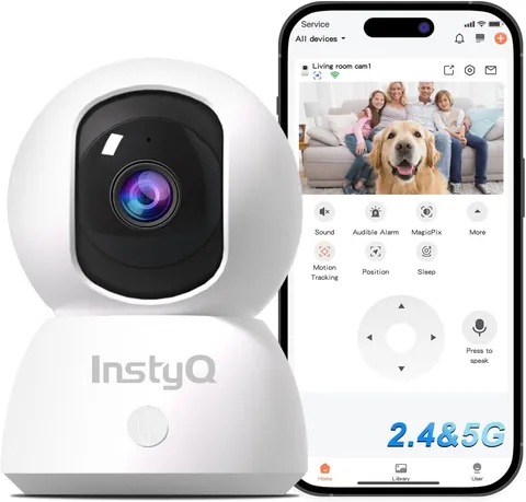 Indoor Security Camera 2K, 5G/2.4G Wifi Camera for Home Security with Auto Track