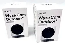 Lot of 2 Wyze Cam Outdoor V2 Security Cameras 1080p HD Weatherproof
