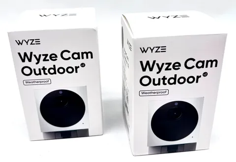 Lot of 2 Wyze Cam Outdoor V2 Security Cameras 1080p HD Weatherproof
