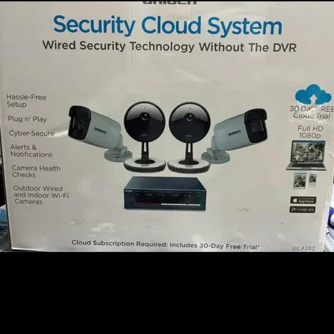 Uniden Security Cloud System 1080p Wired/Wi-Fi 4-Camera Kit UC4202