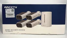 4 Pack ARCCTV Solar Security Cameras Wireless Outdoor  - C3 *NEW Damaged Box*