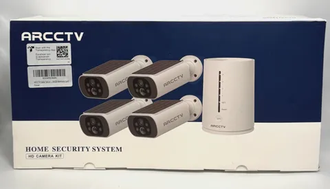 4 Pack ARCCTV Solar Security Cameras Wireless Outdoor  - C3 *NEW Damaged Box*