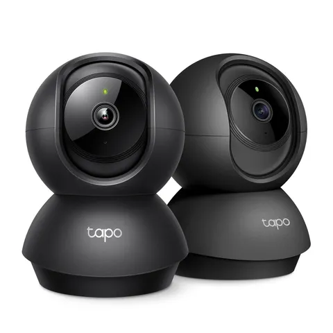 Tapo 2K Pan Tilt Security Camera Baby Monitor Dog Camera C211 2-Pack Black
