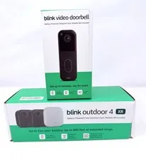Blink Camera System 4 XR - 2 cameras + 1 Sync Module XR+1 Doorbell Bundle