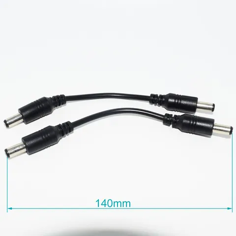 10pcs 14cm DC Power 5.5x2.1mm Male To 5.5x2.1mm Male Straight Extension Cable