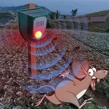 Solar Sound Light Alarm Motion Sensor 110dB Sound Alert Flash Warning Strobe