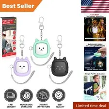 3-Pack Personal Safety Alarm with LED Light - Loud 130dB Siren & Pull-Pin Design