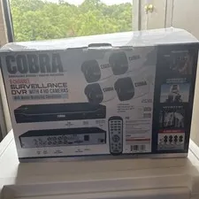 COBRA 8 Channel Surveillance DVR System with 4 HD Cameras 1TB HDD Mobile