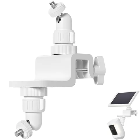 2 in 1 Gutter Mount for Outdoor Camera and Solar Panel, 360°Adjustable Univer...