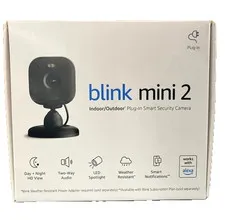 Blink Mini 2 Security Camera 1080p Wired Indoor Outdoor Night Vision Audio