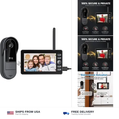 TKMARS Doorbell Camera Wireless No Subscription Video Doorbell, Two-Way Activ...