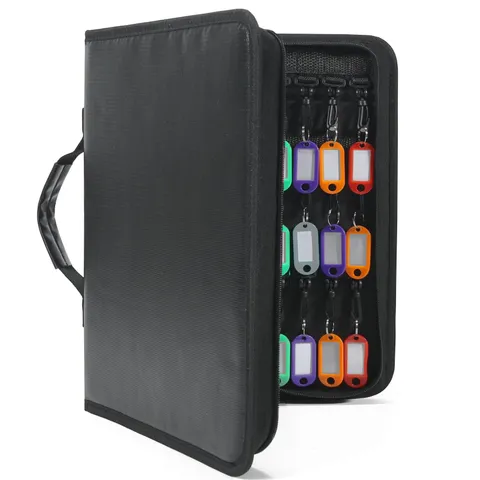 Haftigts Zippered Key Case Organizer with Handle, Waterproof and Fireproof Ke...