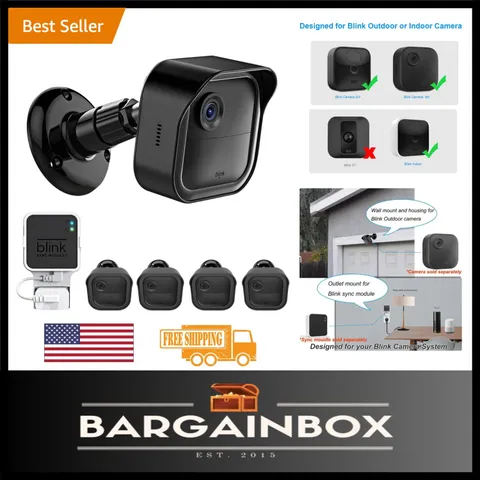 360° Adjustable Weatherproof Mounts for Blink Camera - 4 Pack with Outlet Mount