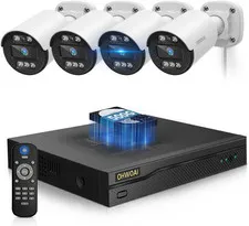 《5MP Super HD & 80Ft IR Night Vision》Wired Security Camera System Outdoor, CCTV