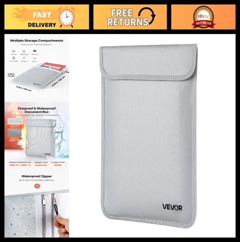 Fireproof Waterproof Document Bag - Heat Insulated File Organizer for Travel & H