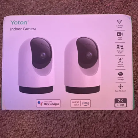 (2 pack) YOTON Indoor Camera 2K HDR 2.4 GHz & 5GHz