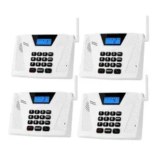 Sanzuco F60W Full Duplex Wireless Intercom System 4 Pack White Home Office