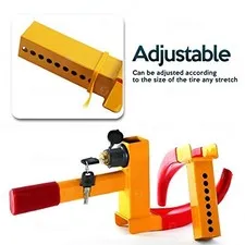 ‎RED/YELLOW - ZONETECH WHEEL LOCK SECURITY TIRE CLAMP