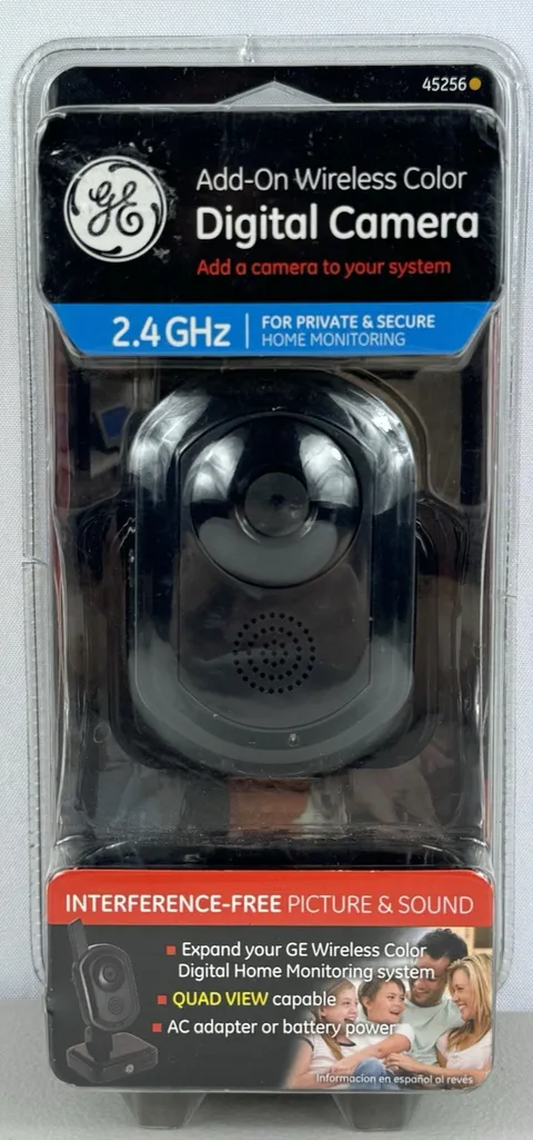 NEW Sealed GE 45256 Add-On Wireless Color Digital Security Camera 2.4GHz